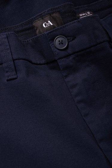 Pánské - Kalhoty chino - regular fit - tmavomodrá