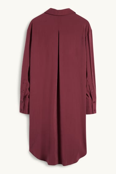 Femmes - Robe-chemisier - bordeaux