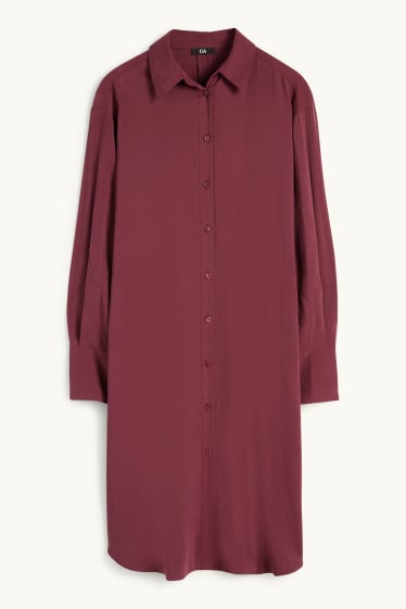 Femmes - Robe-chemisier - bordeaux