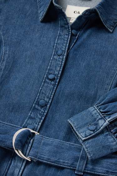 Dona - Granota texana amb cinturó - texà blau