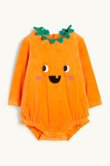 Nadó nena - Halloween - carbassa - disfressa per a nadó - 3 peces - taronja