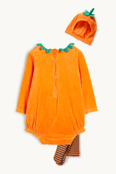 Nadó nena - Halloween - carbassa - disfressa per a nadó - 3 peces - taronja