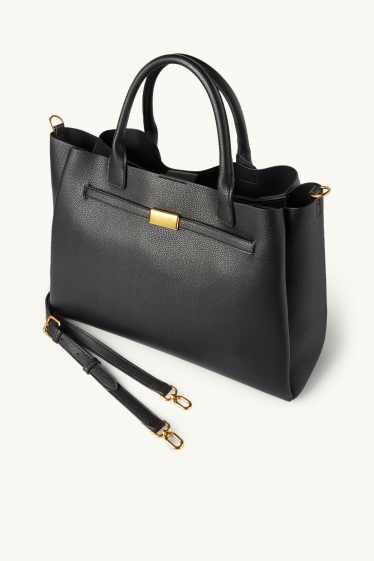 Dona - Bossa shopper gran amb la nansa extraïble - pell sintètica - negre