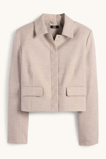 Femei - Blazer office - regular fit - structurat - bej