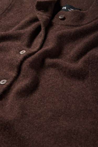 Damen - Kaschmir-Weste - dunkelbraun