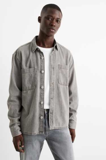 Home - Camisa texana - relaxed fit - Kent - texà gris clar