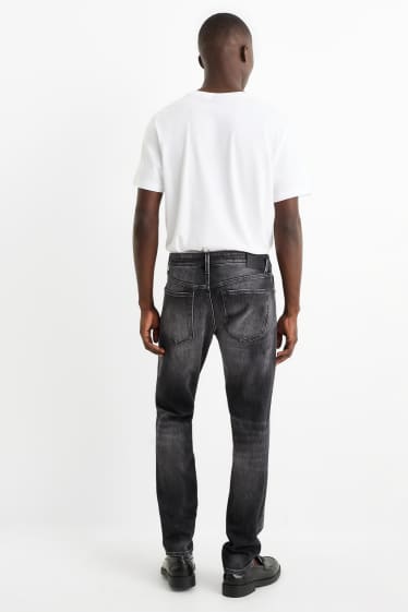 Bărbați - Slim tapered jeans - denim-gri