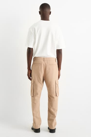 Pánské - Cargo kalhoty - béžová
