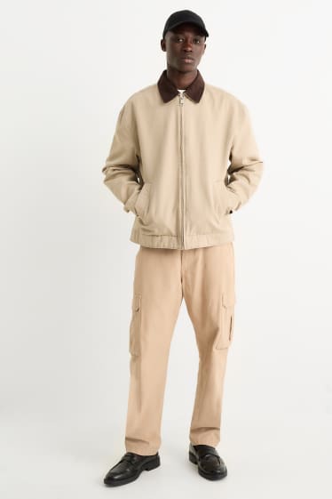 Pánské - Cargo kalhoty - béžová