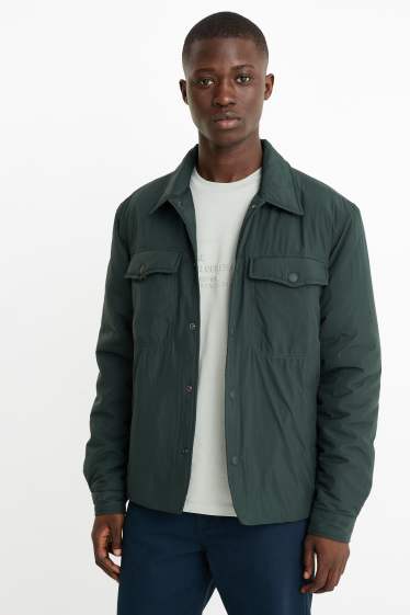 Pánské - Bunda - s výplní - tmavozelená