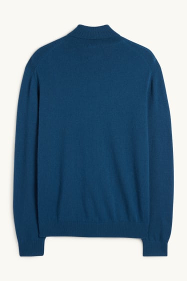 Herren - Kaschmir-Rollkragenpullover - petrol