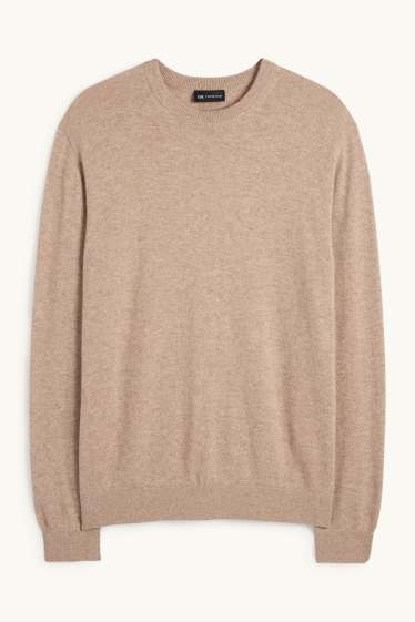 Hommes - Pull en cachemire - beige