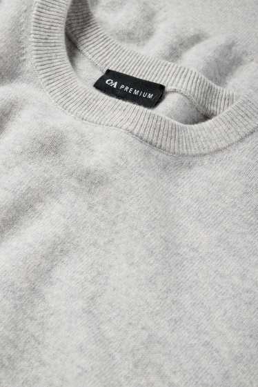 Men - Cashmere jumper - light gray