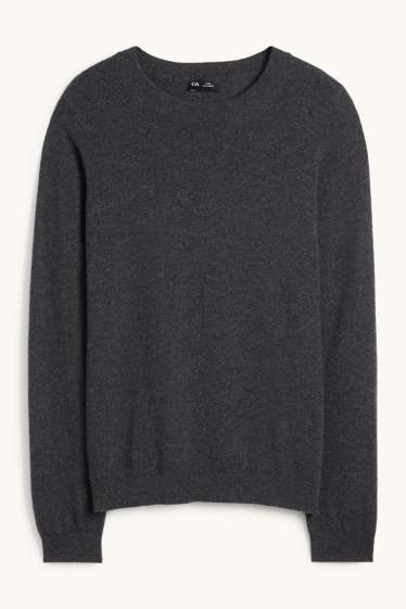 Femmes - Pull en cachemire - gris foncé