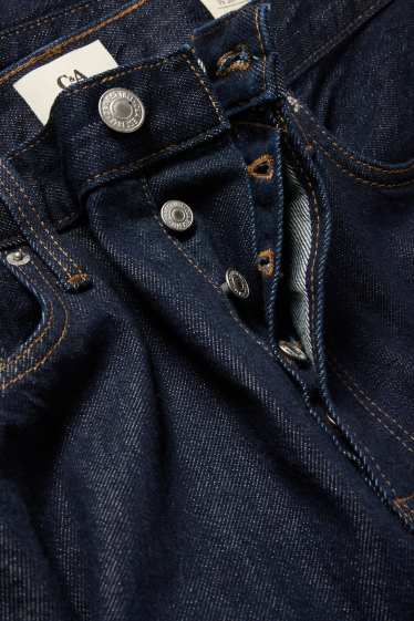 Men - Regular jeans with button fly - denim-dark blue