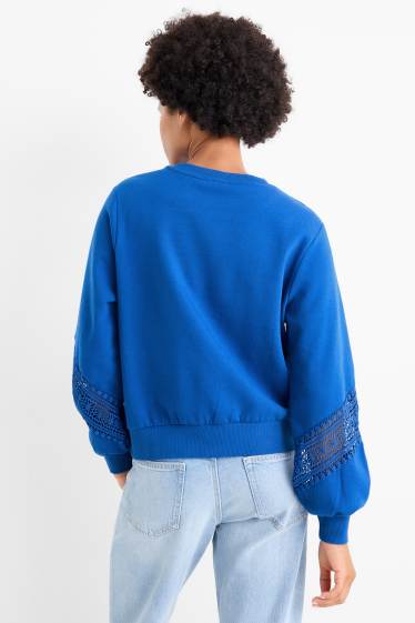 Femei - Bluză de molton - albastru