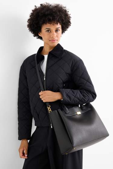 Dona - Bossa shopper gran amb la nansa extraïble - pell sintètica - negre