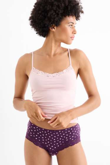 Donna - Confezione da 3 - coulotte - porpora