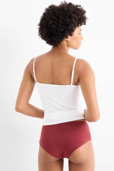 Donna - Confezione da 4 - coulotte - rosso scuro