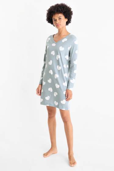 Dona - Camisa de dormir - estampada - blau clar