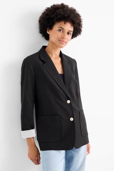 Damen - Business-Blazer - Regular Fit - schwarz