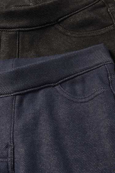 Kinder Mädchen - Multipack 2er - Thermoleggings - Jeans-Look - dunkelblau