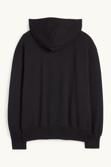 Damen - Sweatjacke mit Kapuze - schwarz