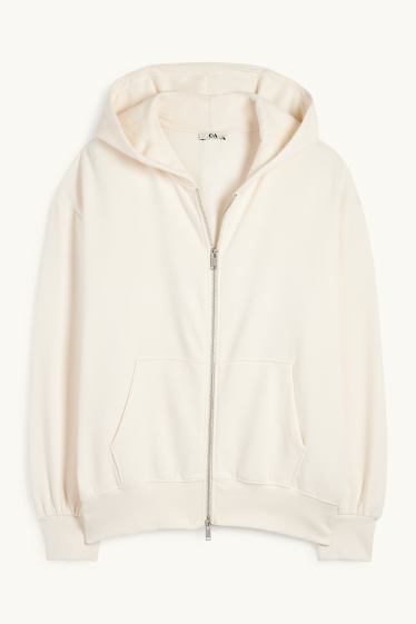 Women - Zip-through hoodie - cremewhite