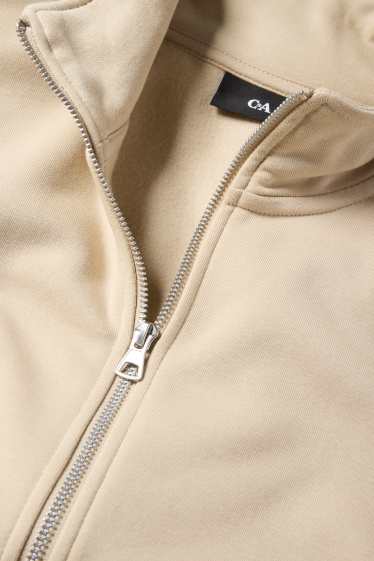 Men - Zip-through sweatshirt - beige