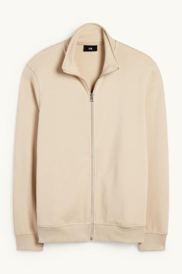 Men - Zip-through sweatshirt - beige