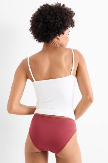 Damen - Multipack 4er - Slip - dunkelrot