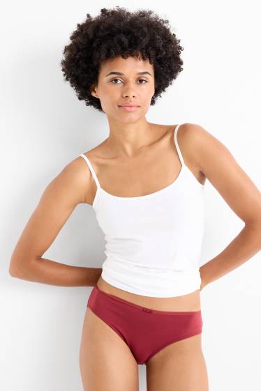 Damen - Multipack 4er - Slip - dunkelrot