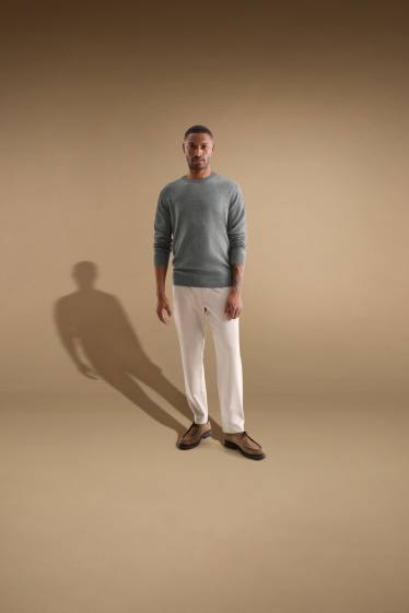 Hommes - Pull en cachemire - bleu clair