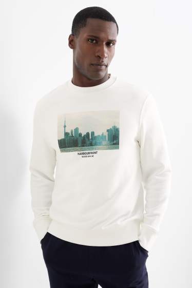 Bărbați - Bluză de molton - alb