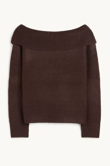 Damen - Pullover - dunkelbraun