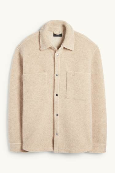 Hommes - Veste-chemise - relaxed fit - beige
