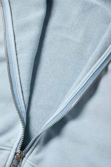 Herren - Sweatjacke mit Kapuze - hellblau