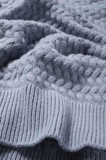 Dona - Jersei de caixmir - trenat - blau