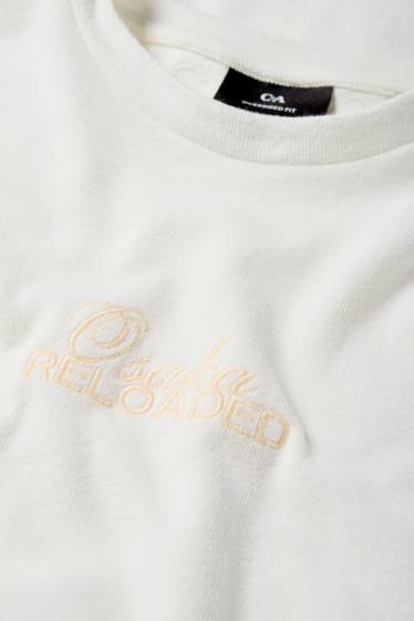 Heren - T-shirt - oversized - wit