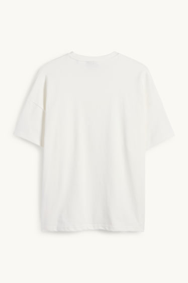 Heren - T-shirt - oversized - wit