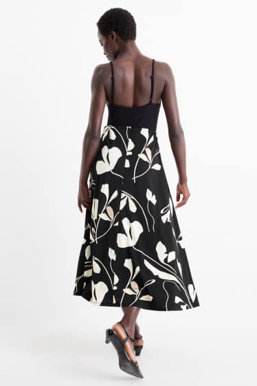 Femmes - Jupe - à fleurs - noir / blanc