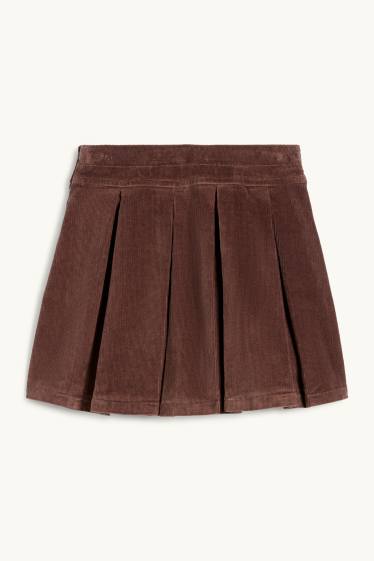 Kinder Mädchen - Cordrock - dunkelbraun