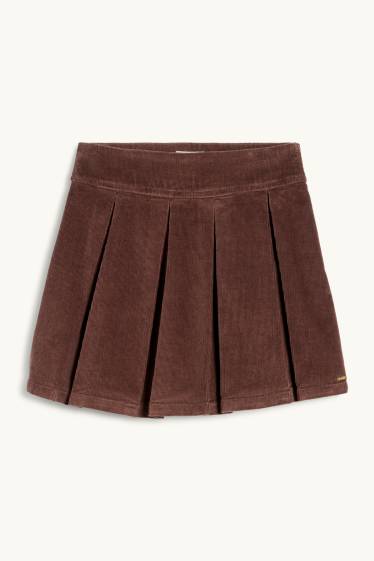 Kinder Mädchen - Cordrock - dunkelbraun