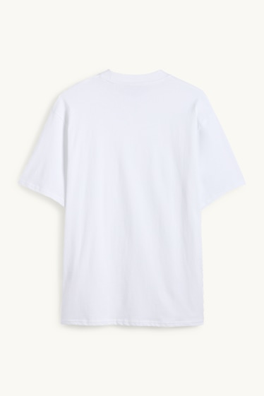 Pánské - Tričko - relaxed fit - bílá