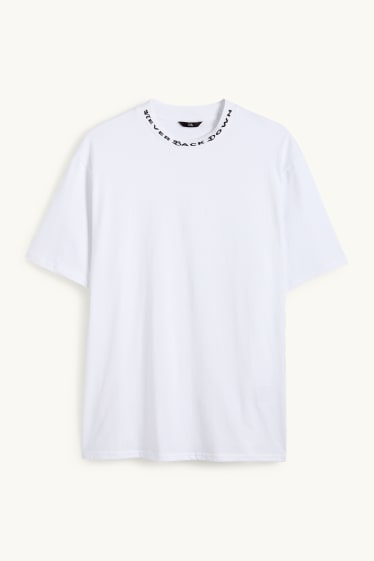 Pánské - Tričko - relaxed fit - bílá