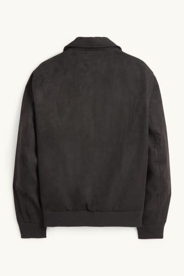 Heren - Jas - imitatiesuède - zwart