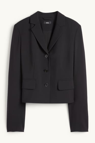 Kobiety - Żakiet biznesowy - z wcięciem w talii - czarny