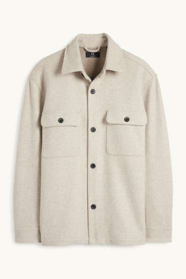 Home - Sobrecamisa - relaxed fit - Kent - beix clar