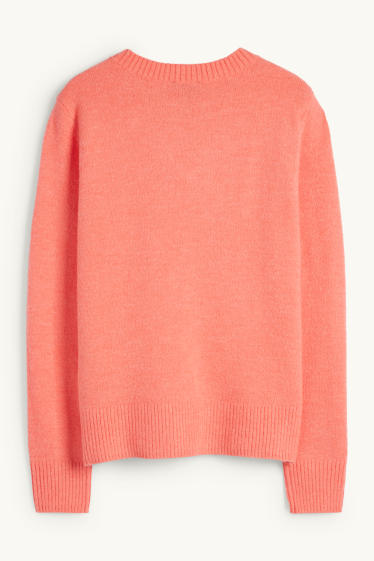 Femmes - Pull en maille fine - orange