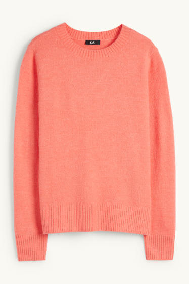Femmes - Pull en maille fine - orange